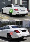 Mercedes E-class W213 2016–2023 Achterdiffuser met uitlaatsierstukken E53-Design (voor AMG/AMG-Line) foto 11