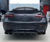 Mercedes E-Klasse Coupé C238 2016–2024 Achterdiffuser Black met uitlaateindstukken Black (AMG63 Design) foto 1