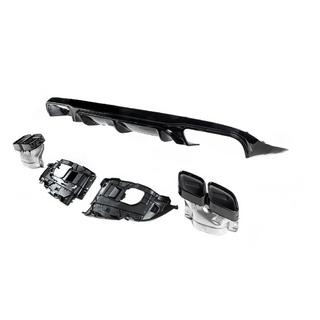 Achterdiffuser Black met uitlaateindstukken Black (AMG63 Design) foto 4