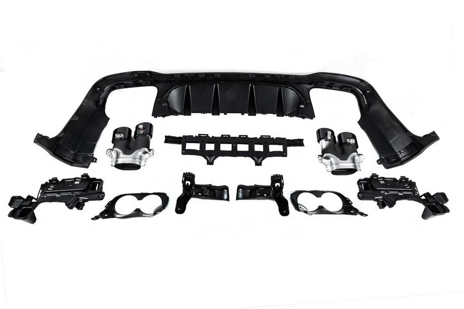 Mercedes GLC X253 2015–2022 Achterdiffuser met uitlaatsierstukken (AMG43-design) Foto 7