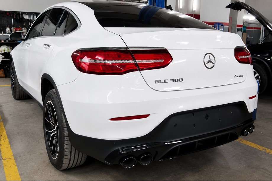 Mercedes GLC Coupé C253 2016–2023 Achterdiffuser met uitlaatsierstukken (AMG43-design) Foto 2