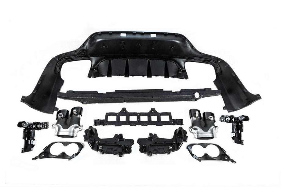 Mercedes GLC Coupé C253 2016–2023 Achterdiffuser met uitlaatsierstukken (AMG43-design) Foto 10
