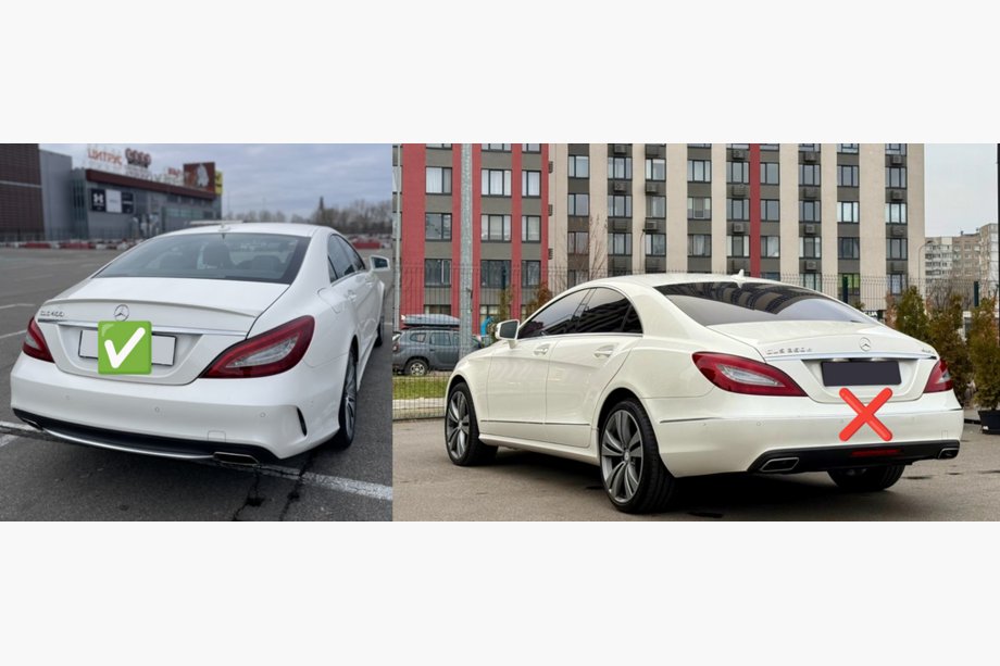 Mercedes CLS C218 2011–2018 Achterdiffuser met uitlaatsierstukken Black (2015-2018, CLS63 design) Foto 3