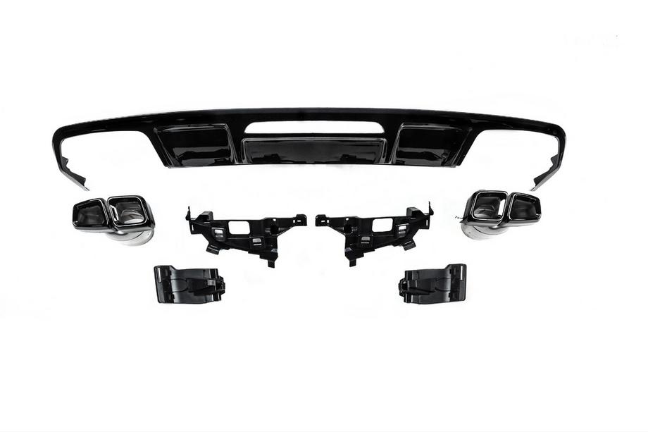 Mercedes CLS C218 2011–2018 Achterdiffuser met uitlaatsierstukken Black (2015-2018, CLS63 design) Foto 2