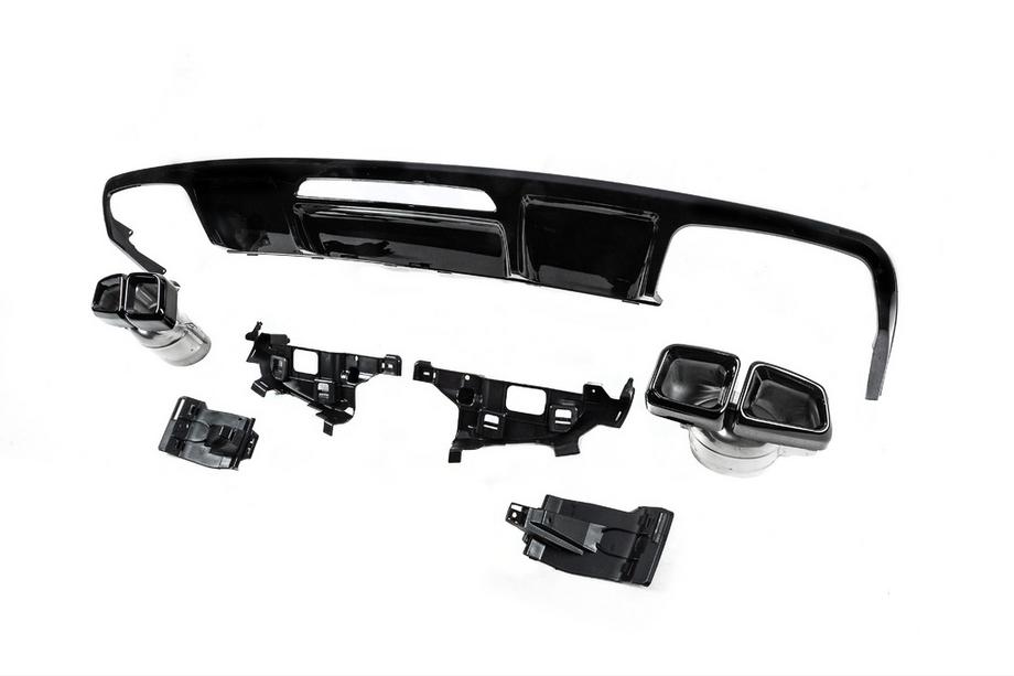 Mercedes CLS C218 2011–2018 Achterdiffuser met uitlaatsierstukken Black (2015-2018, CLS63 design) Foto 4
