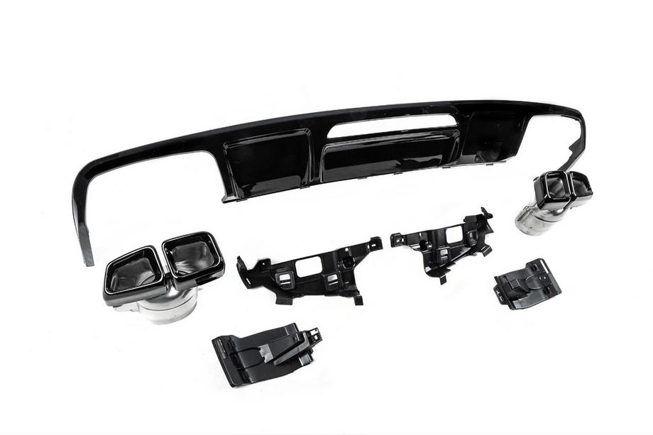 Mercedes CLS C218 2011–2018 Achterdiffuser met uitlaatsierstukken Black (2015-2018, CLS63 design) Foto 5
