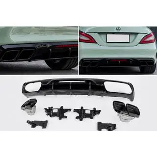 Achterdiffuser met uitlaatsierstukken Black (2015-2018, GT63 Design)