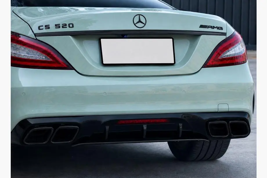 Mercedes CLS C218 2011–2018 Achterdiffuser met uitlaatsierstukken Black (2015-2018, GT63 Design) Foto 3