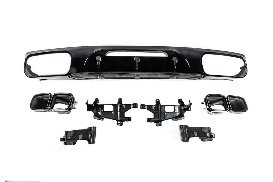 Mercedes CLS C218 2011–2018 Achterdiffuser met uitlaatsierstukken Black (2015-2018, GT63 Design) Foto 5