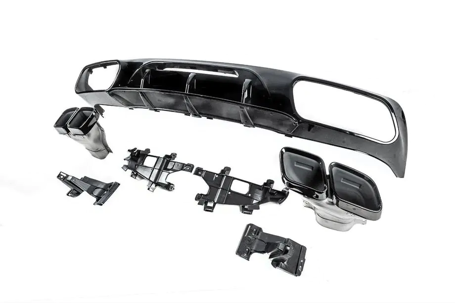 Mercedes CLS C218 2011–2018 Achterdiffuser met uitlaatsierstukken Black (2015-2018, GT63 Design) Foto 6