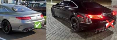 Mercedes S-class C217 Coupé 2014–2020 Achterdiffuser met uitlaatsierstukken Black (2018-2020) foto 5