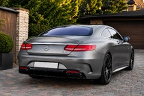 Mercedes S-class C217 Coupé 2014–2020 Achterdiffuser met uitlaatsierstukken Black (2018-2020) foto 2