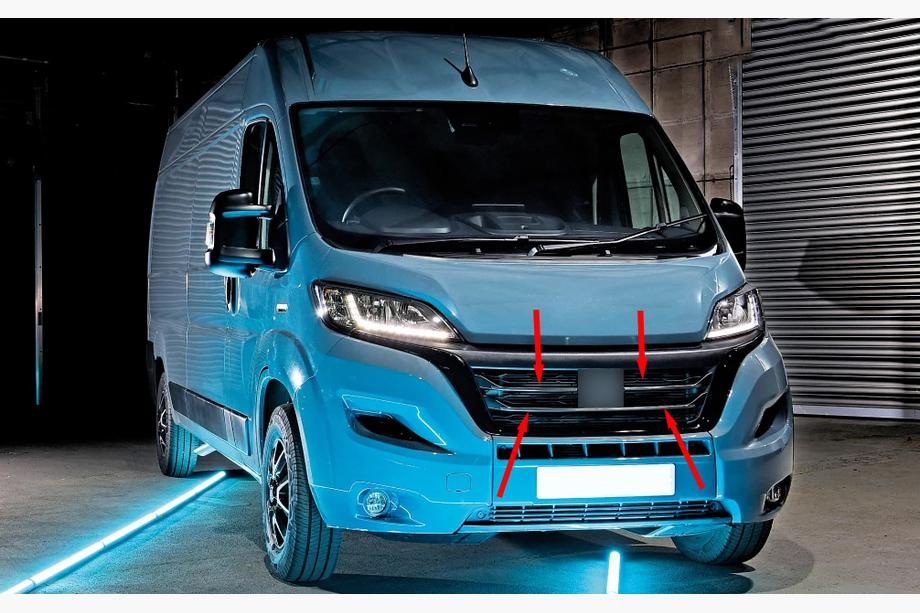 Opel Movano 2021– Sierlijsten voor grille (3 stuks, RVS) Image