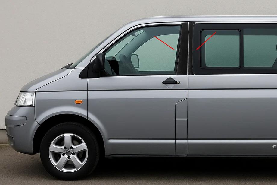Volkswagen T5 Caravelle 2004–2010 Chromen deurstijlbekleding EuroCap Image
