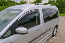 Volkswagen Caddy 2010–2015 Raamwindschermen met chromen sierlijst Niken Luxury (2 stuks) foto 3
