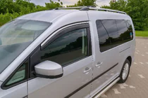 Volkswagen Caddy 2015–2020 Raamwindschermen met chromen sierlijst Niken Luxury (2 stuks) foto 4