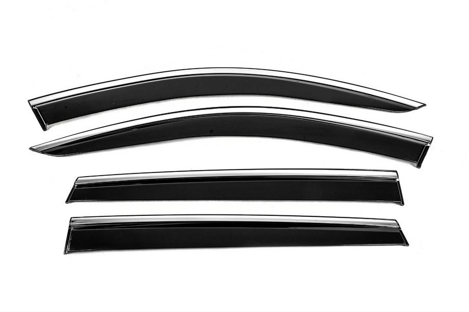 Audi Q7 2015–2026 Raamwindschermen met chromen sierlijst Niken Luxury (4 stuks) Image