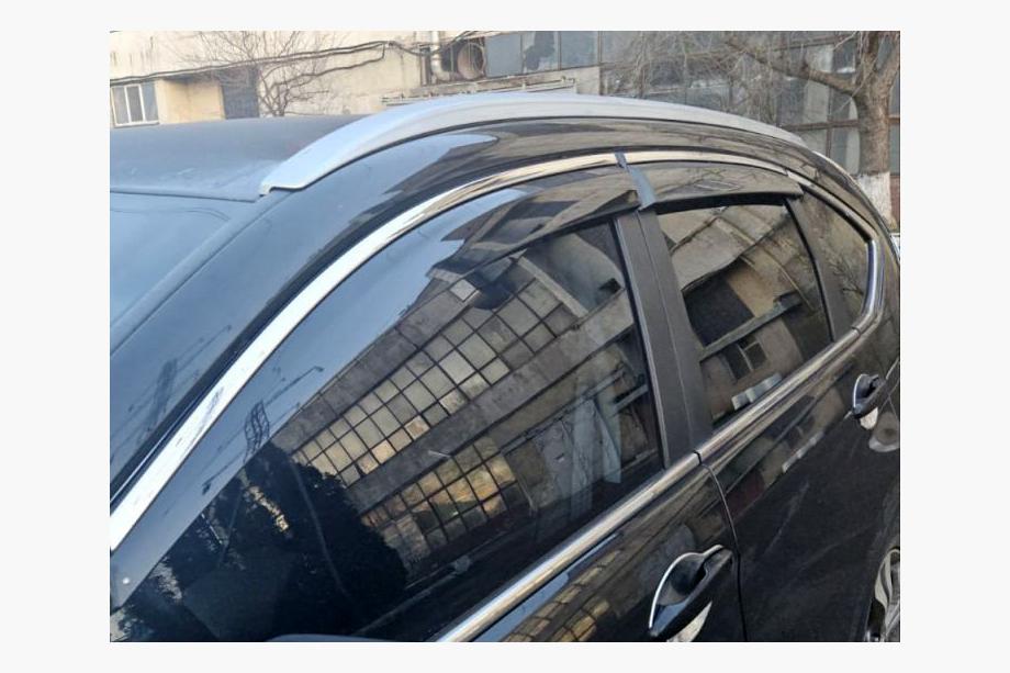 Honda CRV 2012–2016 Windschermen met chromen sierlijst Niken Luxury (4 stuks) Foto 2
