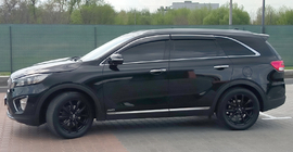 Kia Sorento III UM 2014–2020 Windschermen met chromen sierlijst Niken Luxury (4 stuks) foto 4