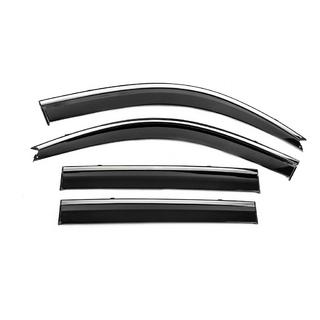 Windschermen met chromen sierlijst Niken Luxury (4 stuks) Toyota Land Cruiser Prado 120 2002–2009 foto 2