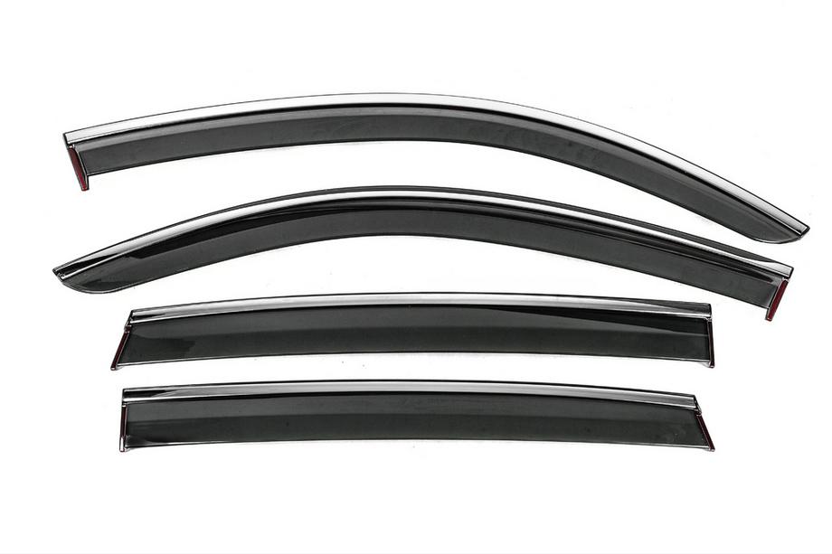 Mercedes EQC 2019–2023 Windschermen met chromen sierlijst Niken Luxury (4 stuks) Image