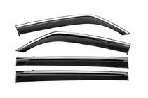 Mitsubishi Pajero Wagon IV 2006–2021 Windschermen met chromen sierlijst Niken Luxury (4 stuks) foto 1