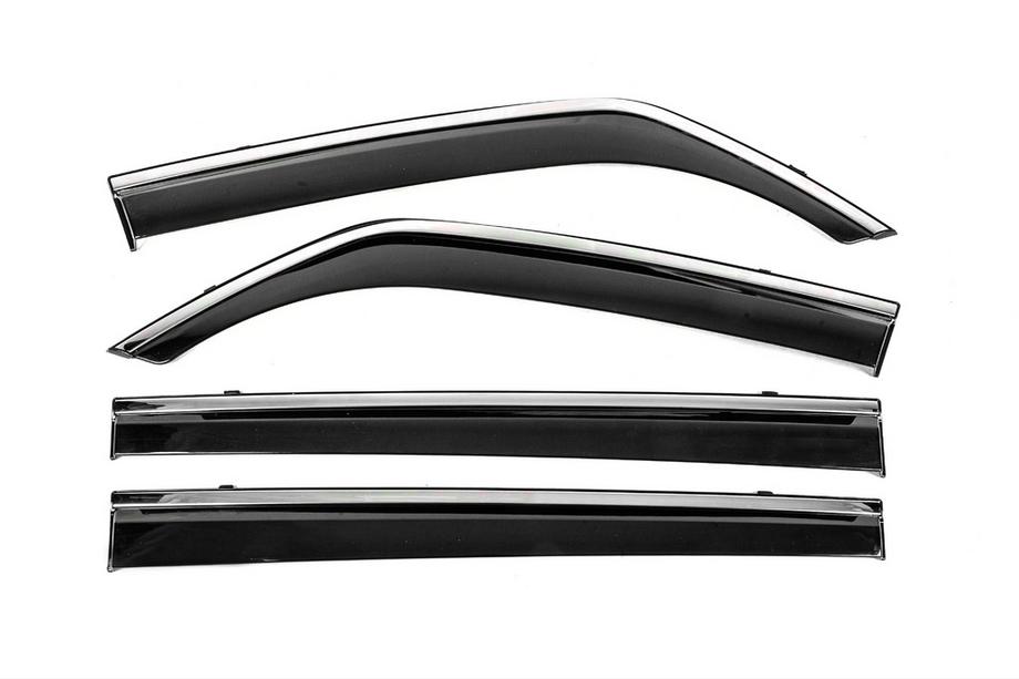 Mitsubishi Pajero Wagon IV 2006–2021 Windschermen met chromen sierlijst Niken Luxury (4 stuks) Image