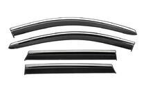 Nissan Qashqai 2014–2021 Windschermen met chromen sierlijst Niken Luxury (4 stuks) foto 2