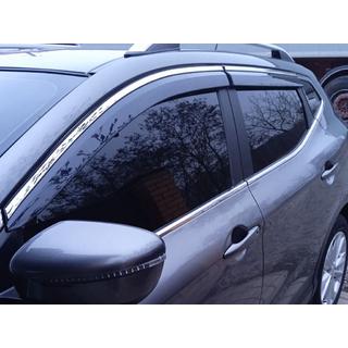 Windschermen met chromen sierlijst Niken Luxury (4 stuks) Nissan Qashqai 2014–2021 foto 4