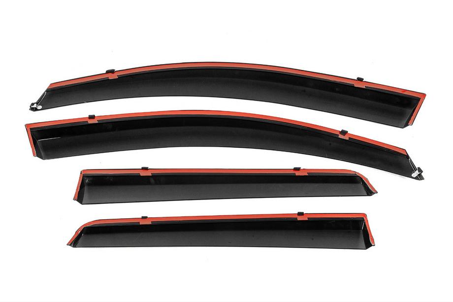 Nissan Qashqai 2007–2010 Windschermen met chromen sierlijst Niken Luxury (4 stuks) Foto 3