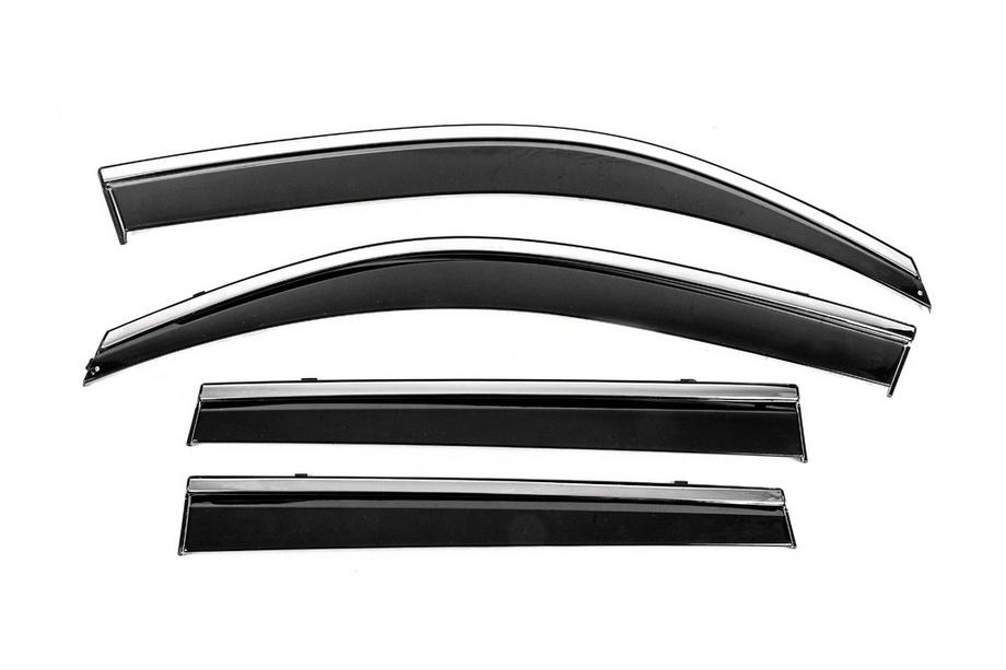 Nissan X-trail T31 2007–2014 Windschermen met chromen sierlijst Niken Luxury (4 stuks) Foto 1