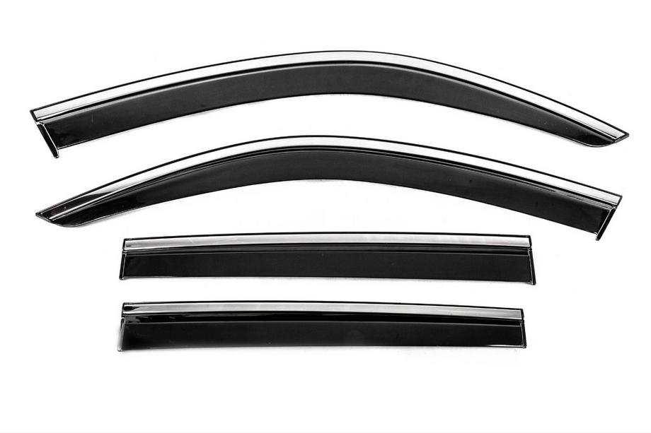 Subaru Forester 2018–2024 Windschermen met chromen sierlijst Niken Luxury (4 stuks) Image