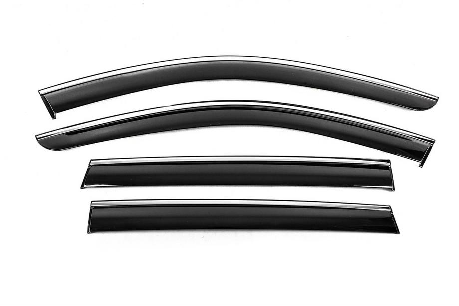 Subaru Outback 2009–2014 Windschermen met chromen sierlijst Niken Luxury (4 stuks) Image
