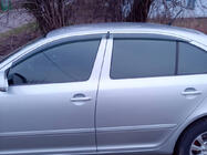 Skoda Octavia II A5 2006–2010 Raamwindschermen met chromen sierlijst Niken Luxury (LiftBack, 4 stuks) foto 2
