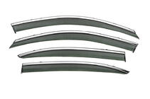 Skoda Octavia II A5 2006–2010 Raamwindschermen met chromen sierlijst Niken Luxury (LiftBack, 4 stuks) foto 1
