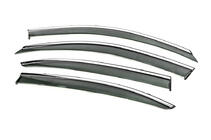 Skoda Octavia II A5 2006–2010 Raamwindschermen met chromen sierlijst Niken Luxury (LiftBack, 4 stuks) foto 3