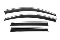 Skoda Karoq 2018– Winddeflectoren voor zijruiten met chroomlijst Niken Luxury (2018-2022, 4 stuks) foto 1