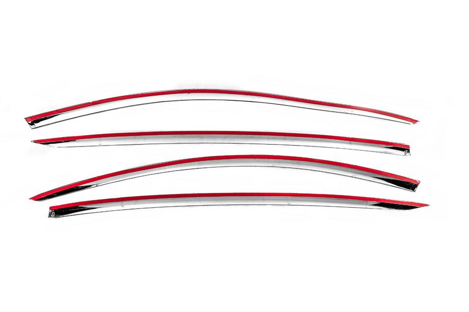 Tesla Model Y 2020– Verchroomde raamwindschermen Niken Luxury (4 stuks) Foto 8