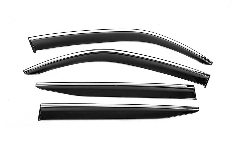 Toyota Land Cruiser 300 2021– Windschermen met chromen sierlijst Niken Luxury (4 stuks) Image