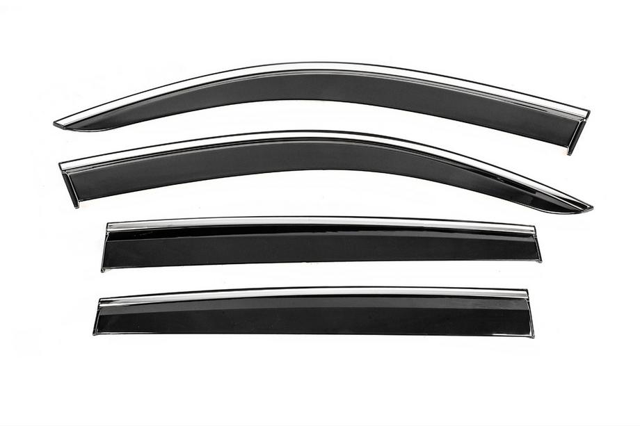 Volkswagen Tiguan 2016–2023 Windschermen met chromen sierlijst Niken Luxury (4 stuks) Image