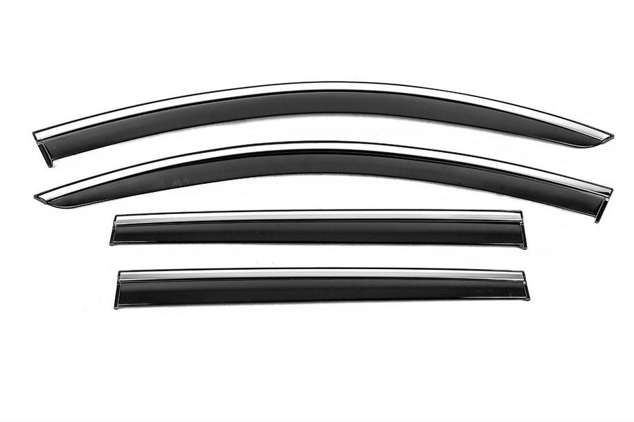 Volkswagen Passat B6 2006–2012 Windschermen met chromen sierlijst Niken Luxury (SW, 4 stuks) Image