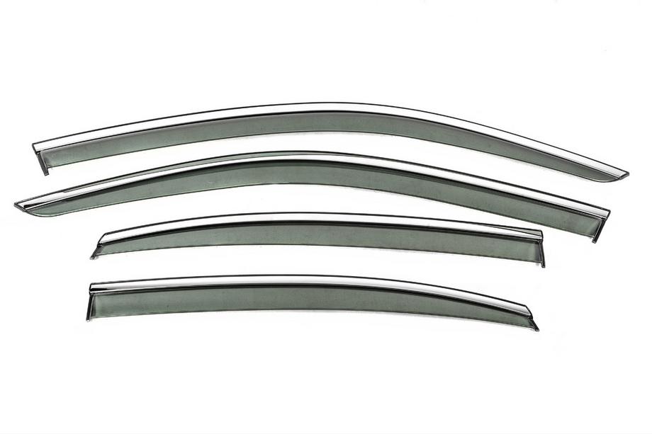Volkswagen Passat B9 2023– Raamwinddeflectoren met chromen sierlijst Niken Luxury (voor Sedan, 4 stuks) Foto 1