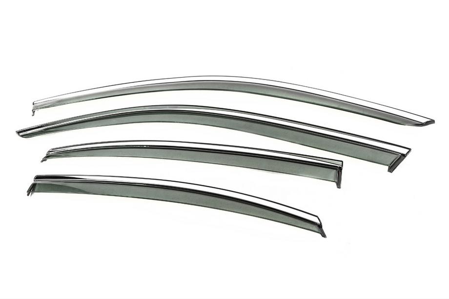 Volkswagen Passat B9 2023– Raamwinddeflectoren met chromen sierlijst Niken Luxury (voor Sedan, 4 stuks) Foto 2
