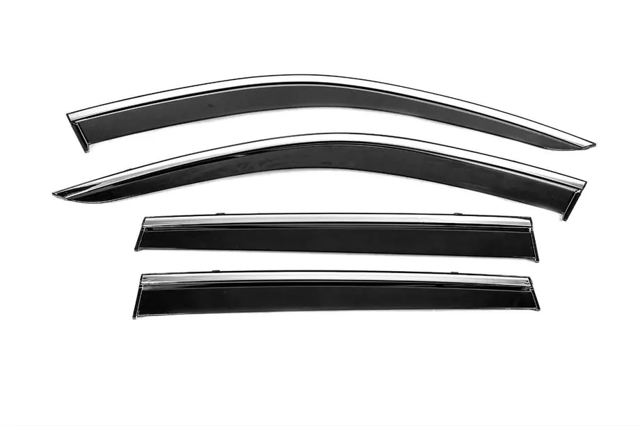 Volvo XC90 2015– Windschermen met chromen sierlijst Niken Luxury (4 stuks) Image