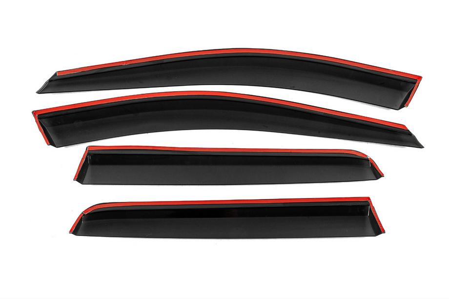 Volvo XC90 2002–2014 Windschermen met chromen sierlijst Niken Luxury (4 stuks) Foto 4