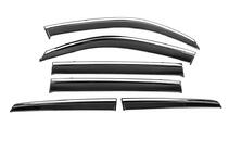 Toyota Land Cruiser 200 2007–2021 Raamwindschermen met chromen sierlijst Niken Luxury (6 stuks) foto 2