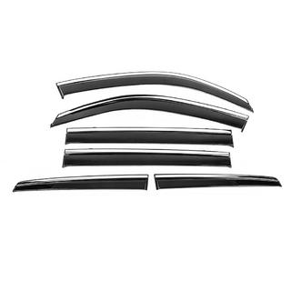 Raamwindschermen met chromen sierlijst Niken Luxury (6 stuks) Toyota Land Cruiser 200 2007–2021 foto 2