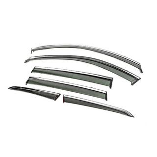 Winddeflectoren met chromen sierlijst Niken Luxury (voor X-trail, 6 stuks) Nissan X-trail T33/Rogue 2022– foto 2