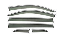 Volkswagen Tiguan 2016–2023 Winddeflectoren voor zijruiten met chroomstrip Niken Luxury (Long, 6 stuks) foto 1