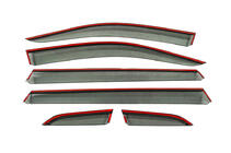 Volkswagen Tiguan 2016–2023 Winddeflectoren voor zijruiten met chroomstrip Niken Luxury (Long, 6 stuks) foto 3